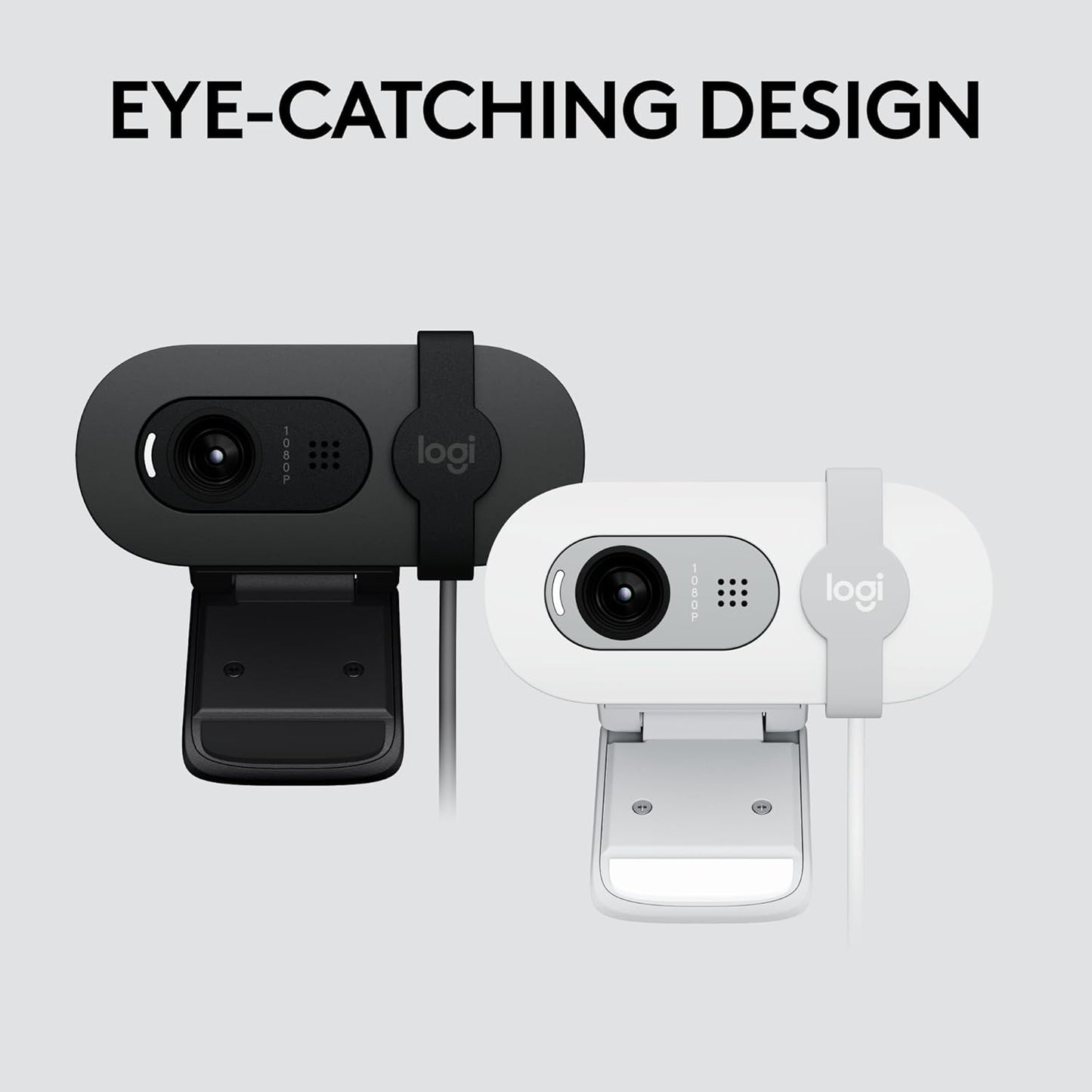 Logitech 960-001589 Brio 101 Webcam - 1080p, Auto-Light, Privacy Shutter