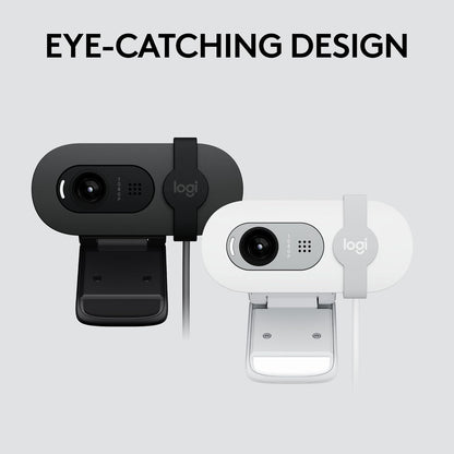 Logitech 960-001589 Brio 101 Webcam - 1080p, Auto-Light, Privacy Shutter