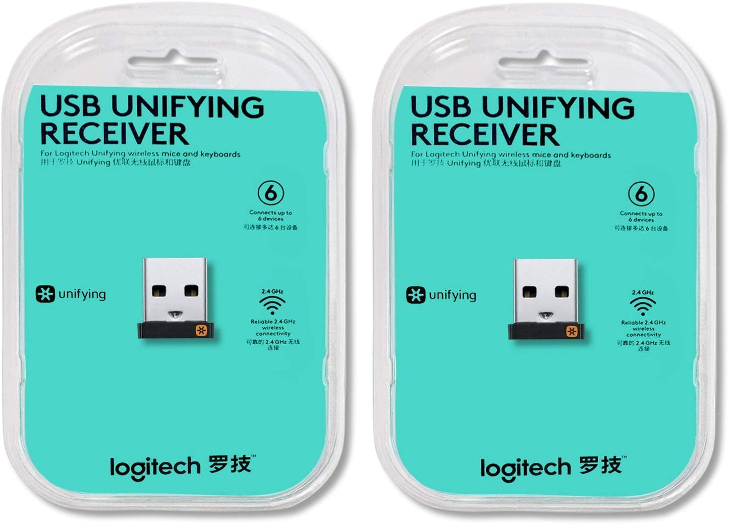 Logitech Unifying USB Receiver 2-Pack Wireless Adapter