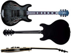Monoprice 610500 Indio Flamed Maple Hollow-Body Electric Guitar