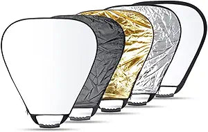 Neewer 10078406@@##1 5-in-1 Collapsible Triangle Reflector Kit