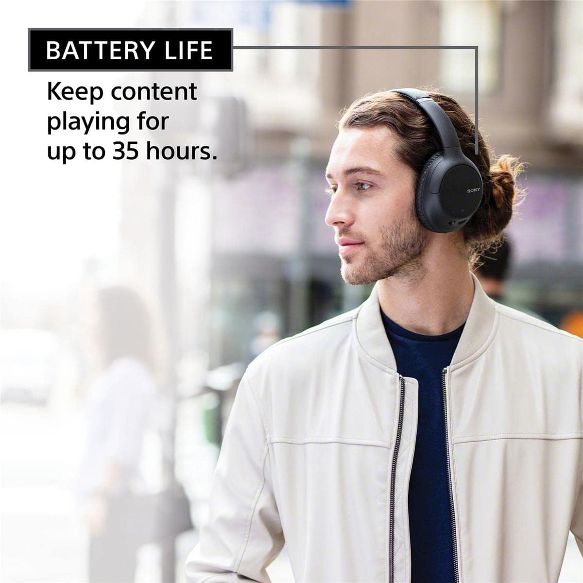 Sony WHCH710N/B Wireless Noise Cancelling Headphones - Black