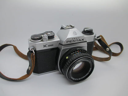 Pentax K1000 Manual SLR Film Camera 50mm Lens Renewed