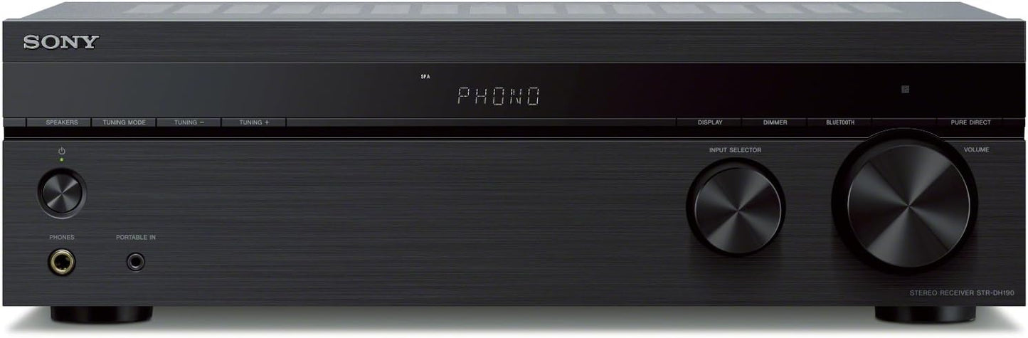 Sony STRDH190_K1 Stereo Receiver Bluetooth Speaker Bundle