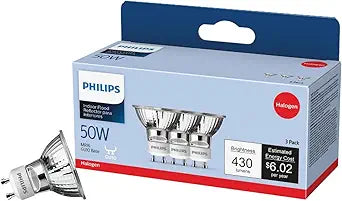 GE 50 watts MR16 Halogen Bulb 3 pk Floodlight
