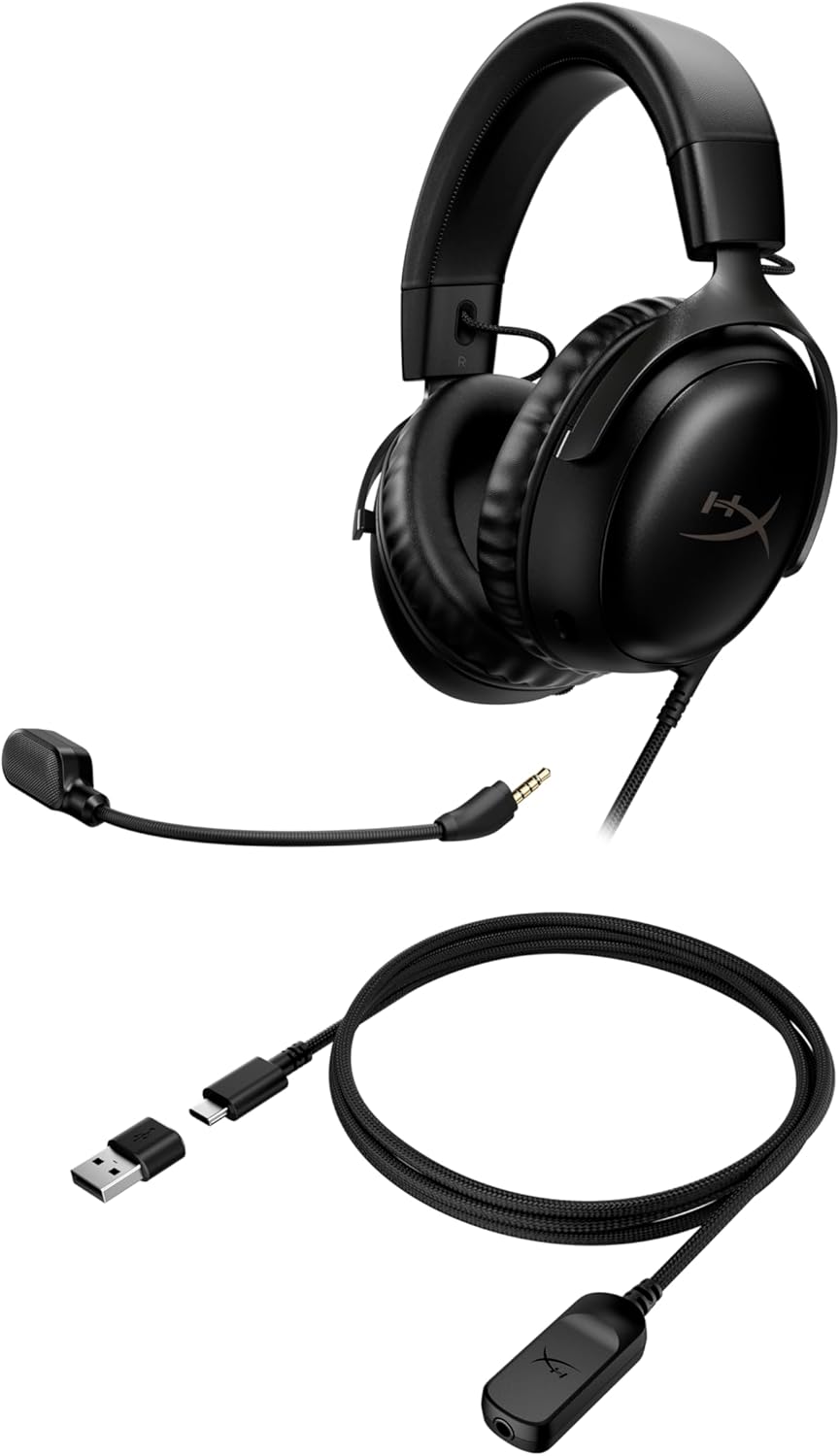 HyperX 727A8AA Cloud III Wired Gaming Headset - DTS Audio