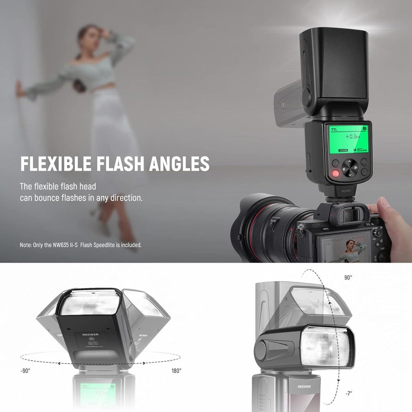Neewer NW635II-S TTL Speedlite Flash Sony Cameras