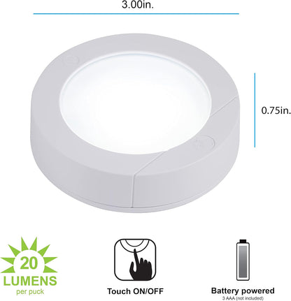 GE 45998 Wireless LED Puck Lights 8-Pack