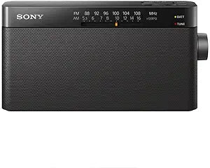 Sony ICF306.CE7 Portable AM/FM Radio Black