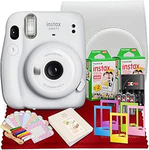 Fujifilm INSTAX Mini 11 Ice White Instant Camera Bundle