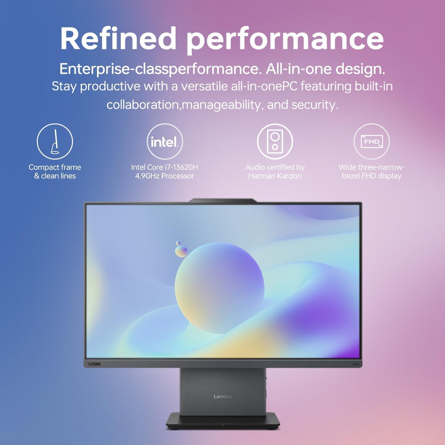 Lenovo 10R8 ThinkCentre 23.8" All-in-One Desktop i7 32GB 1TB SSD