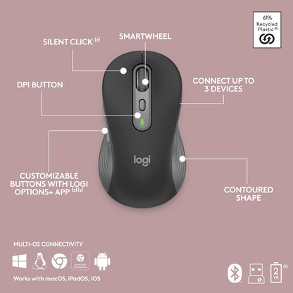 Logitech 920-012469 MK955 Signature Slim Wireless Keyboard Mouse Combo