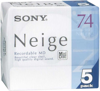 Sony 5MDW74NED Neige Series Minidisc 74-Minute 5-Pack MD