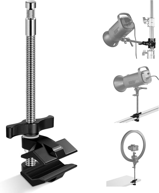 Neewer 10103093 - 9" End Jaw Grip Clamp with 5/8" Stud