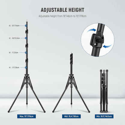 Neewer 10104639 Portable Reversible Photography Light Stand