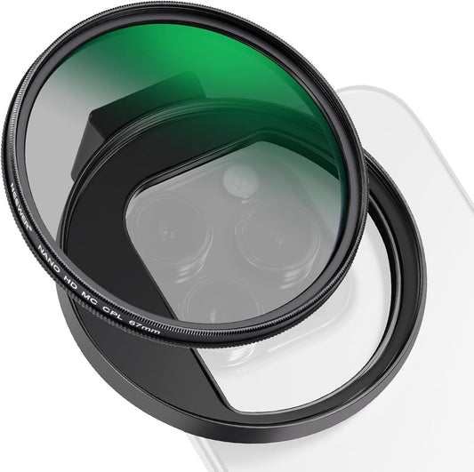 NEEWER 10102681 67mm CPL Polarizing Filter for Phone Camera