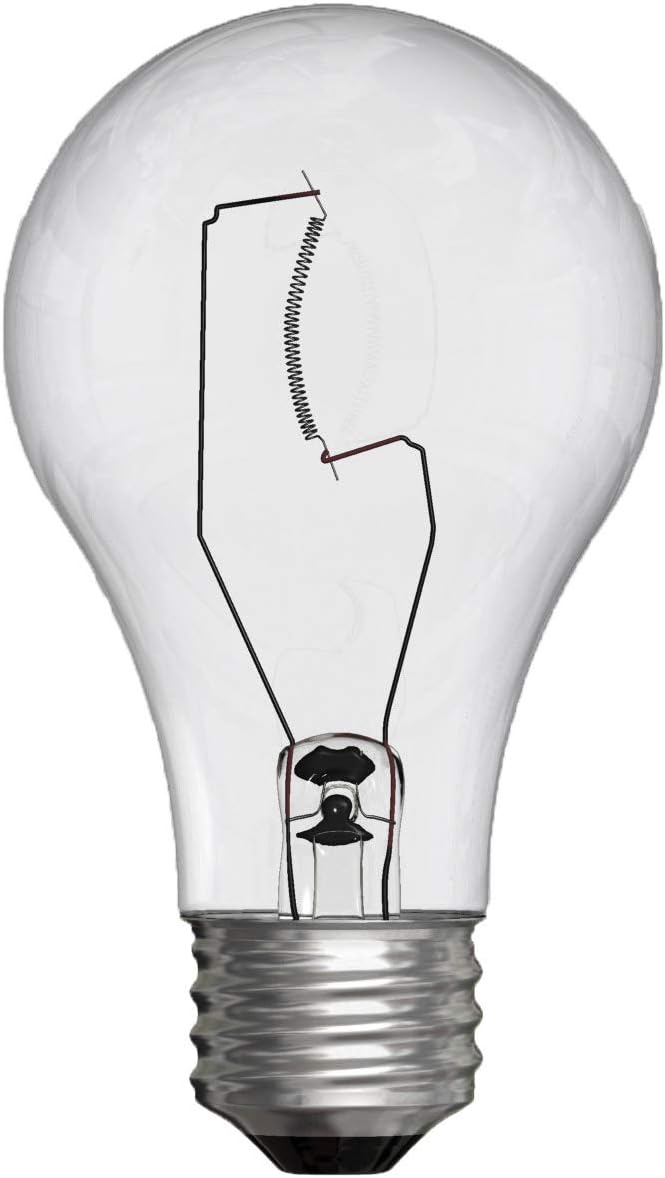 GE 97478 25W Decorative A19 Incandescent Bulb Clear 2-Pack — main product image