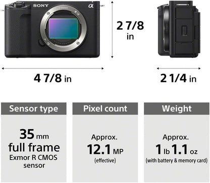 Sony ILCZVE1/B Full-Frame Vlog Camera Kit