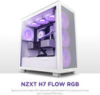 NZXT CM-H71FW-R1 H7 Flow RGB White ATX PC Gaming Case