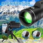 YEGASS 40x60 Waterproof Monocular Telescope with Phone Adapter
