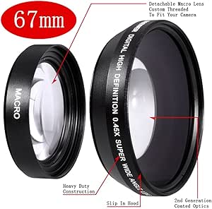 Neewer LYSB00409RE06 67mm 0.45x Wide Angle Lens