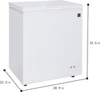 RCA RFRF450-AMZ 5.1 Cu Ft Chest Freezer, White - Compact Storage