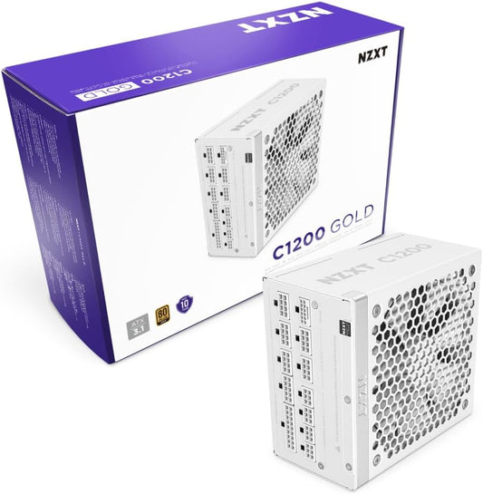 NZXT PA-2G2BW-US C1200 Gold 1200W ATX 3.1 PSU - White