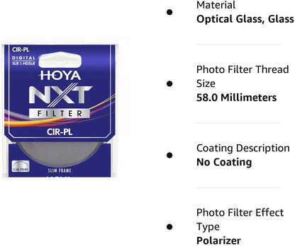Hoya NXT PL-CIR 58MM Circular Polarizing Filter