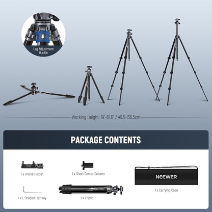 Neewer 10103491 LITETRIP LT07 Travel Tripod Ball Head