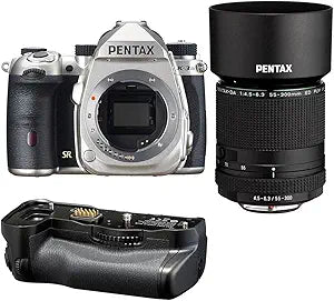 Pentax K-3 Mark III Silver DSLR with 55-300mm Lens & Grip — main product image