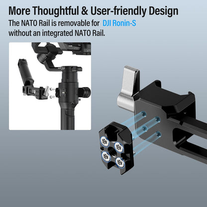 Sirui Sling Handgrip Adjustable NATO Clamp, DJI Gimbal Accessory