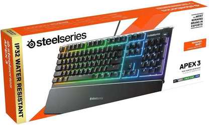 SteelSeries 64795 Apex 3 Water Resistant Gaming Keyboard