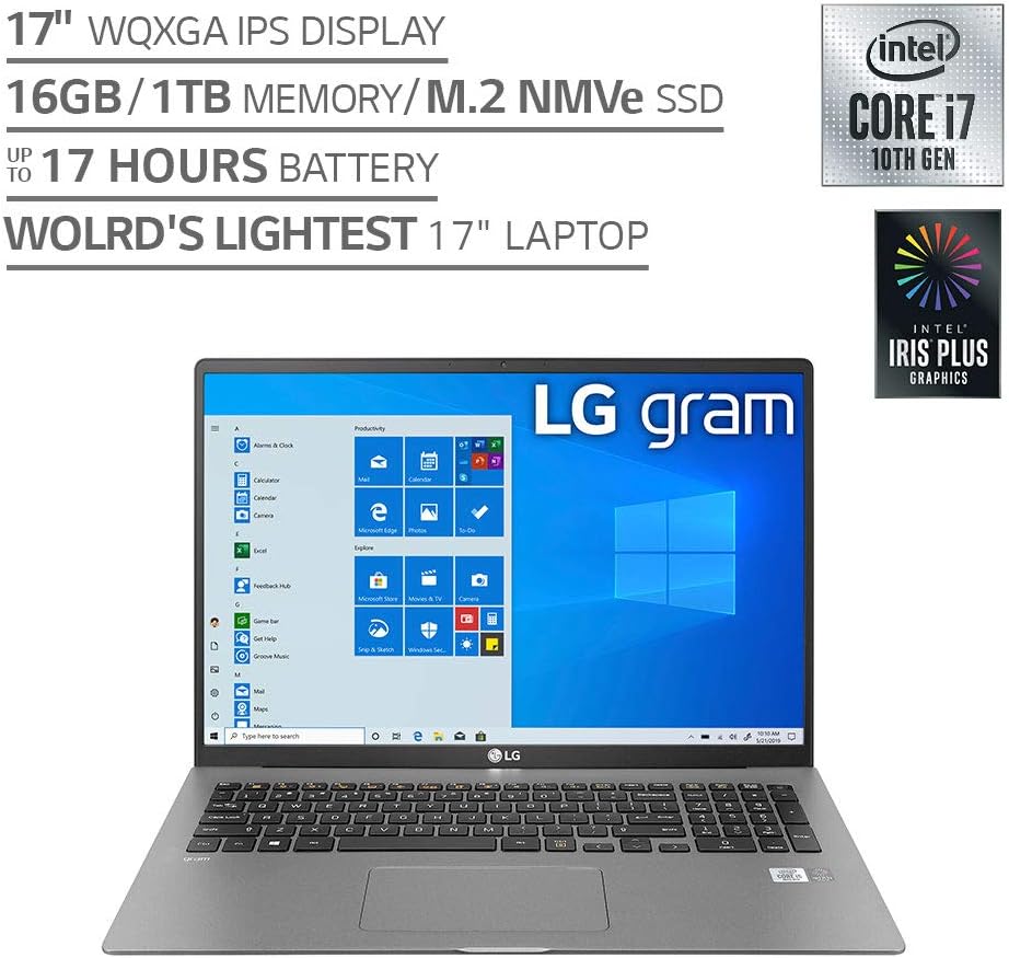LG 17Z90N-R.AAS9U1 17" Gram i7 1TB SSD Laptop