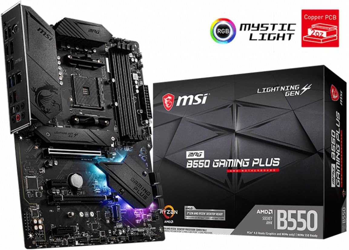 MSI MPG B550 Gaming Plus AMD AM4 ATX Motherboard
