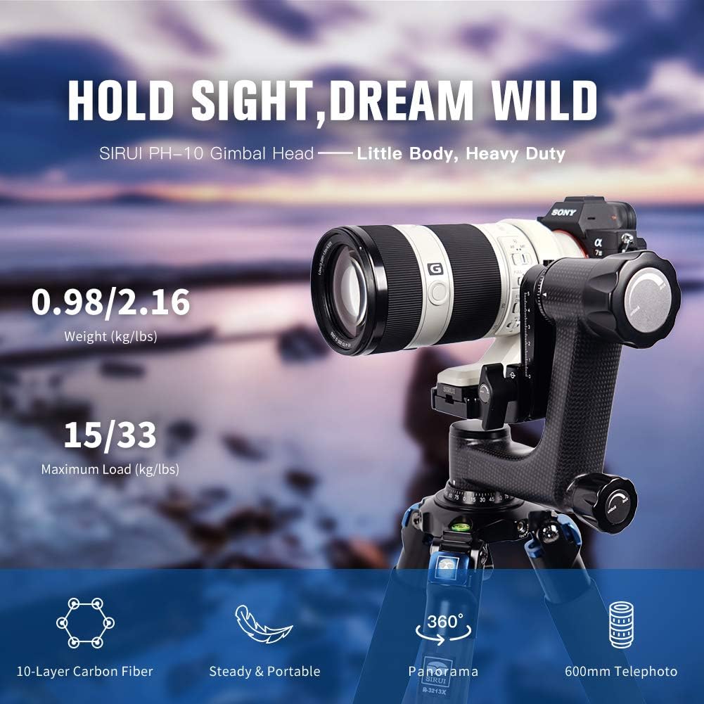Sirui PH-10 Carbon Fiber Gimbal Head Lightweight
