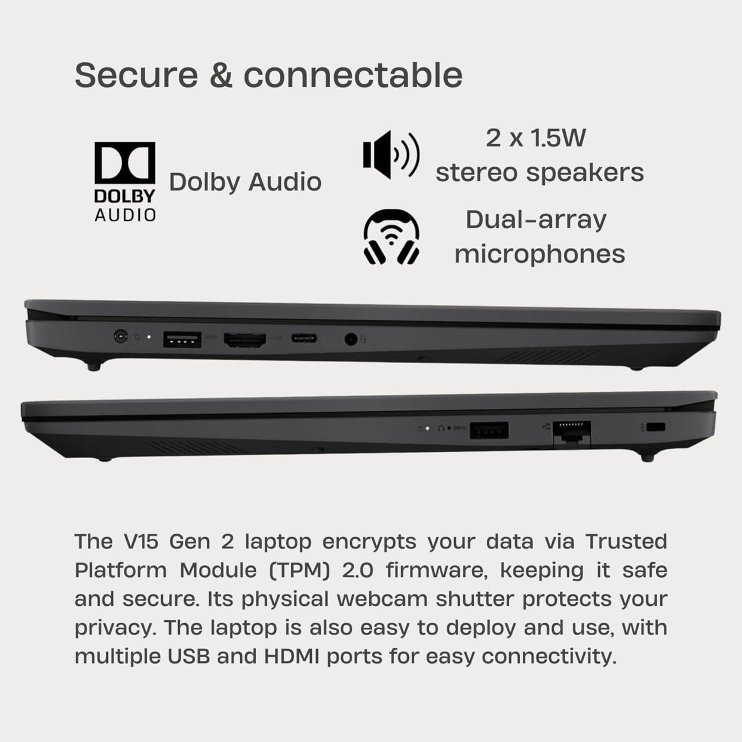 Lenovo V15 Celeron Laptop: 32GB RAM, 1TB SSD, Windows 11 Pro