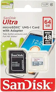 SanDisk SDSQUNB-064G-GN3MA 64GB Ultra microSDXC Card with Adapter