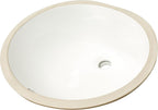 MSI 1714 Oval Undermount Porcelain Bathroom Sink White