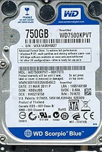 Western Digital WD7500KPVT 750GB Hard Drive — main product image