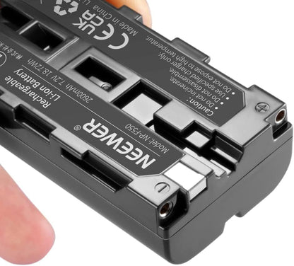 Neewer - NP-F550 Battery Charger Set - 2600mAh Batteries