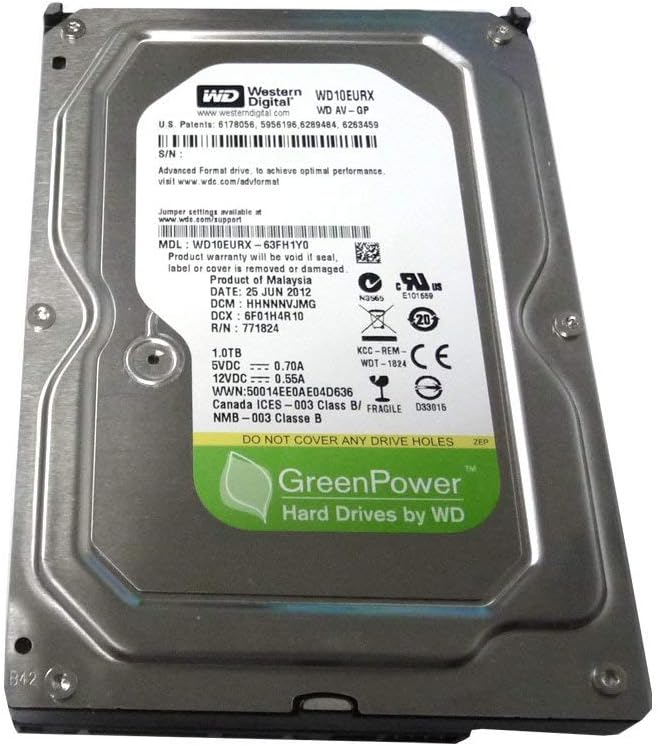 Western Digital WD10EURX 1TB Surveillance HDD Renewed