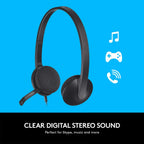 Logitech 981-000507 USB Headset H340 Stereo Black