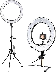 Neewer 90094811 LED Ring Light Desktop Floor Kit