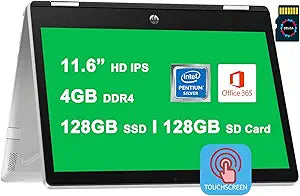 HP Pavilion X360 11 Pentium Touch 2-in-1 Laptop (Renewed)