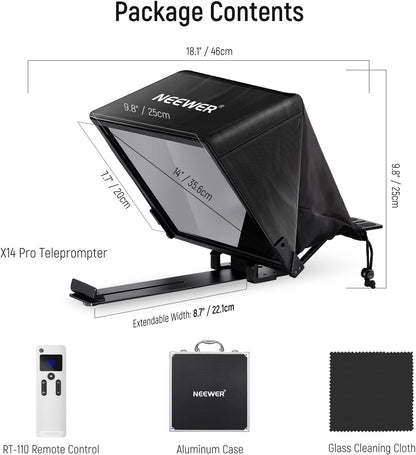 Neewer 10101983 X14 PRO Teleprompter with Remote
