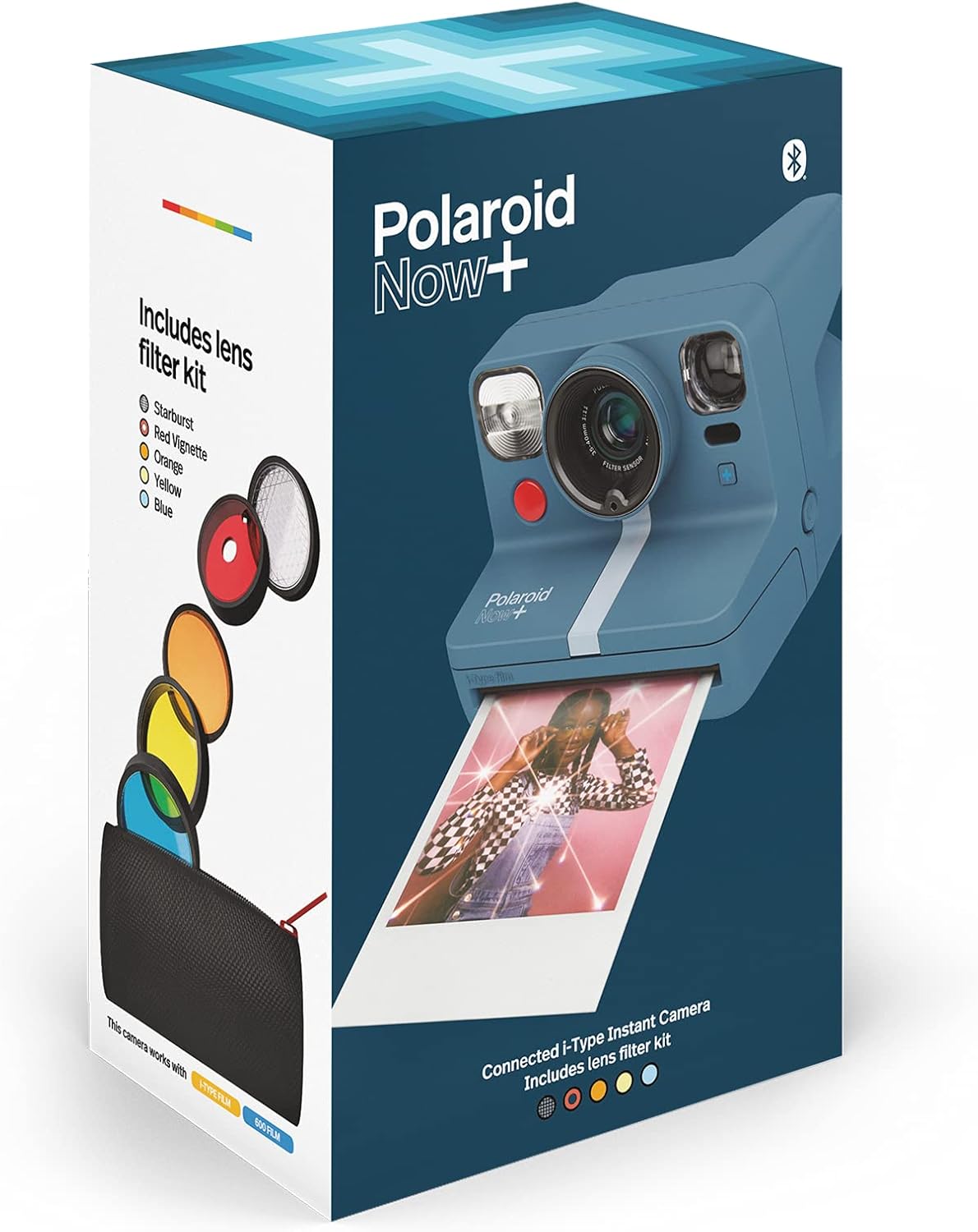 Polaroid Now+ Renewed Blue Gray Instant Camera
