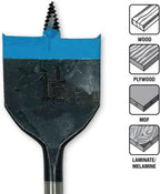 Spyder 11027 10pc Stinger Assorted Woodboring Spade Bit Set