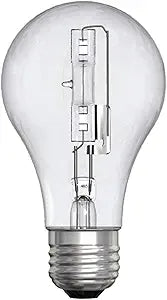 GE 78796 Crystal Clear Halogen A19 Light Bulbs 2-Pack