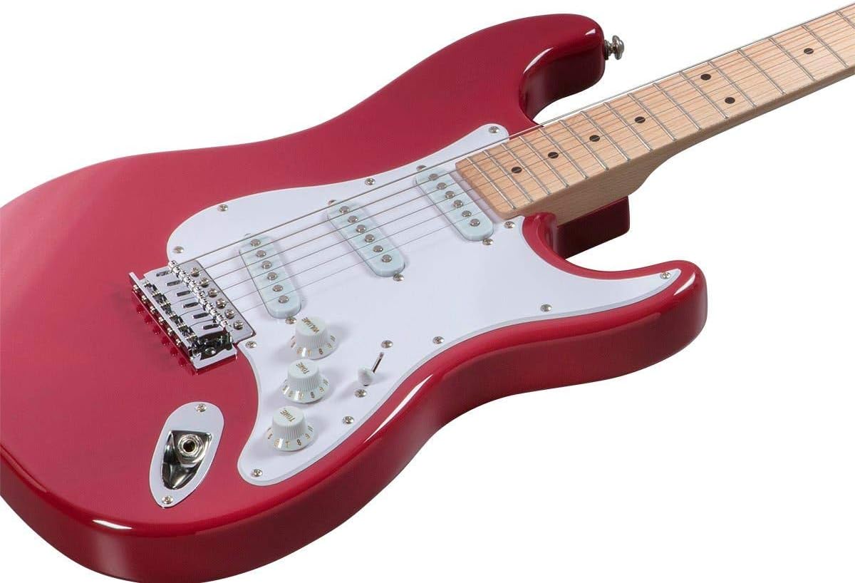 Monoprice 610162 Cali Classic Electric Guitar Wine Red Indio Series