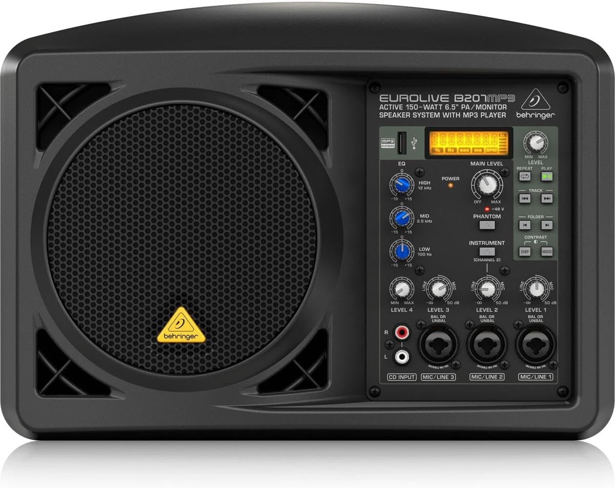 Behringer B207MP3 Eurolive 150W Active Speaker MP3